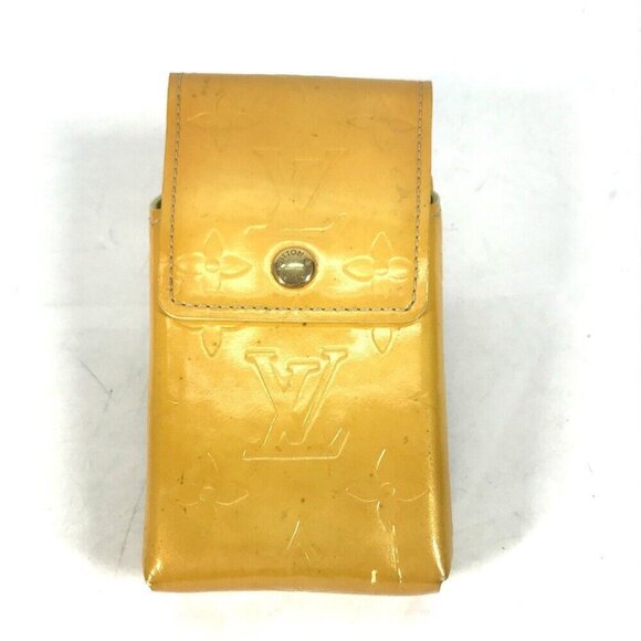 LOUIS VUITTON MonogramVernis Green Cigarette case pouch with strap - Picture 1 of 16